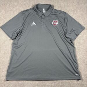 Adidas Entrada 22 Gray UMass Minutemen Polo Shirt Men's Size XXL NWT